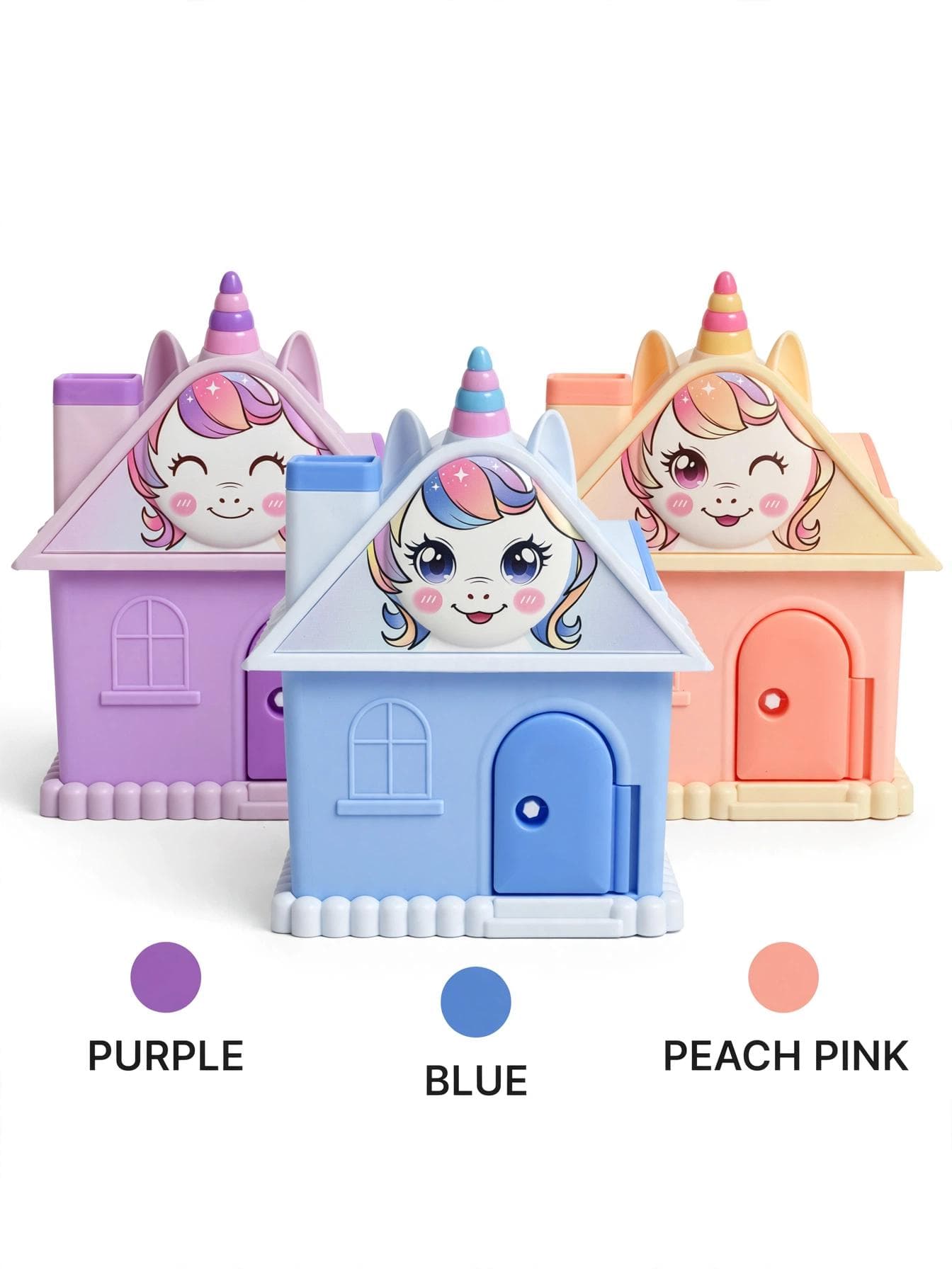 Unicorn House Piggy Bank - Lavender Purple