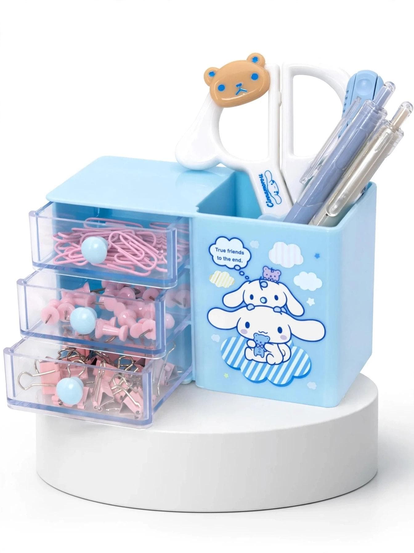 Anime Cinnamoroll Desktop Desk Organizer - Blue