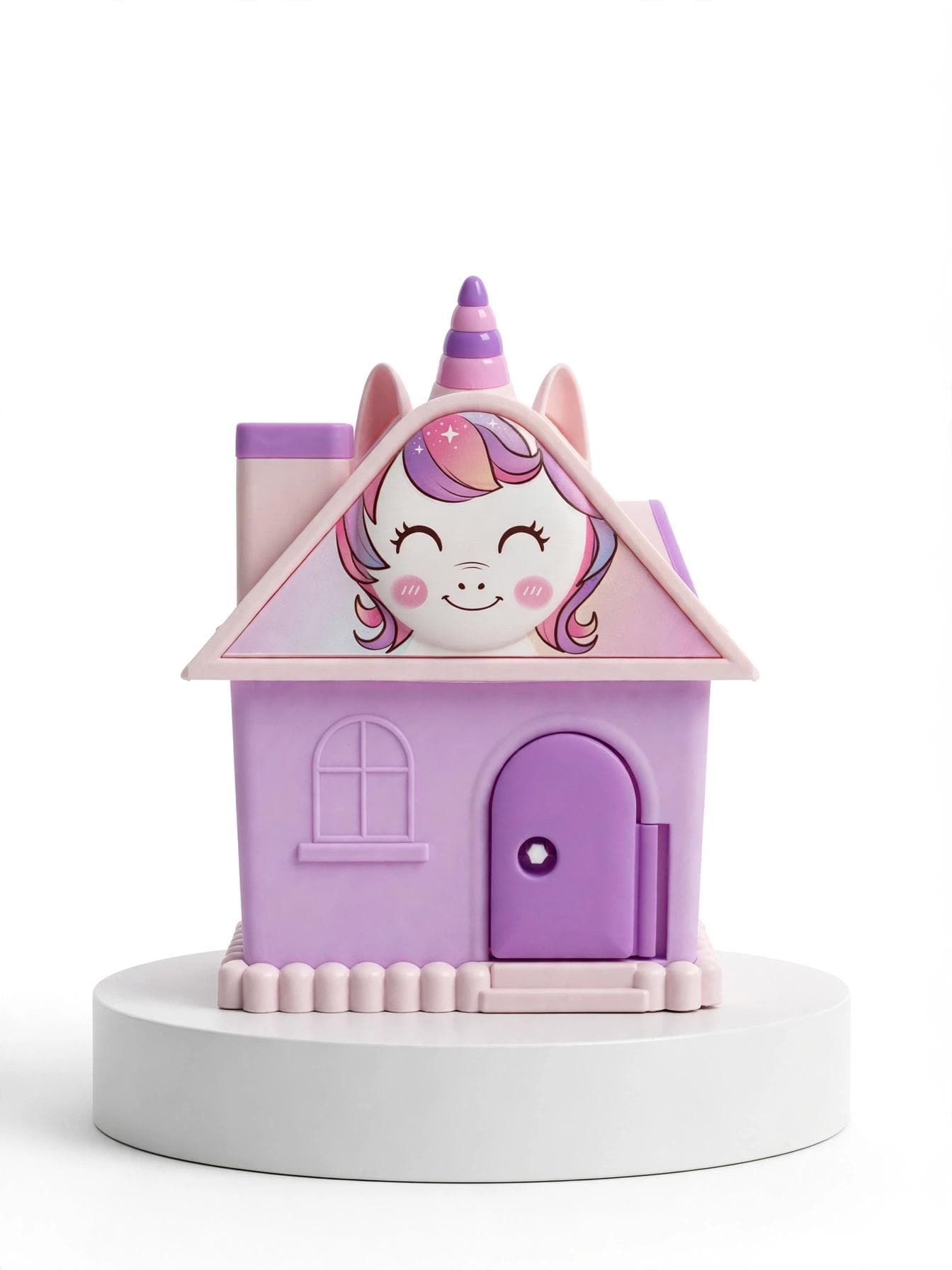 Unicorn House Piggy Bank - Lavender Purple