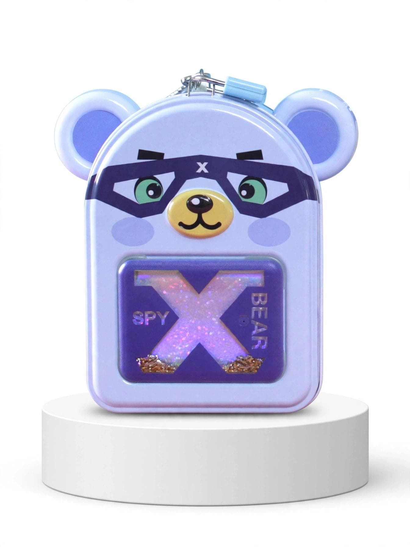 Spy X Bear Metal Piggy Bank with Lock & Key - Light Blue