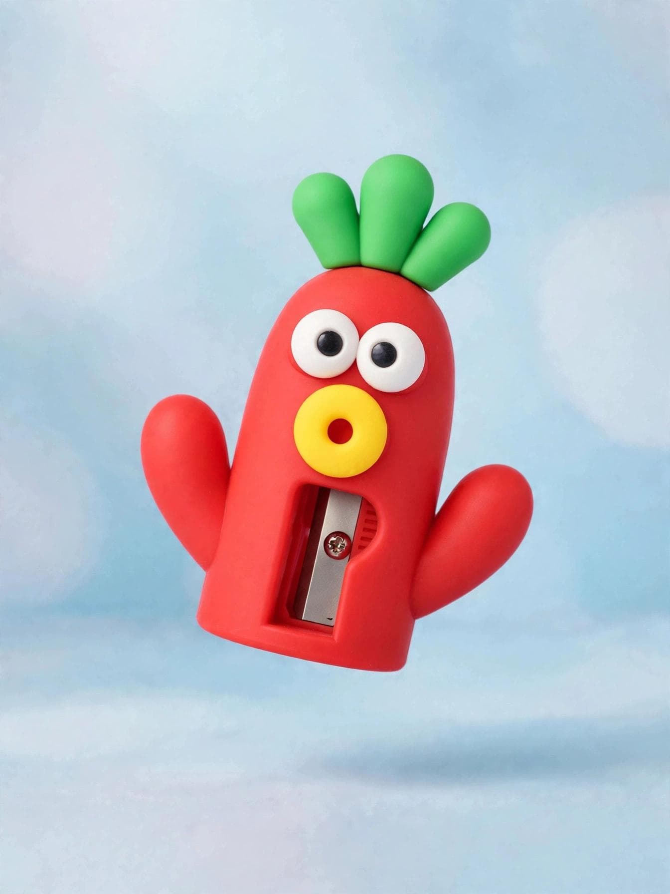 Red Silicone Carrot Cactus Sharpener