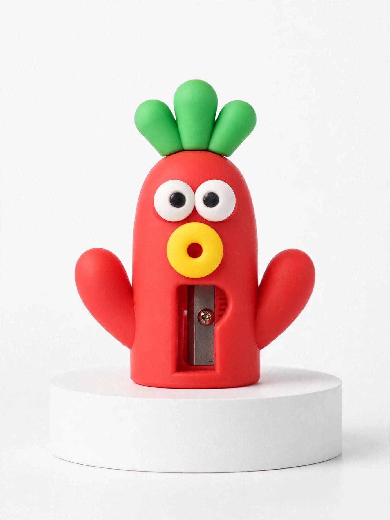 Red Silicone Carrot Cactus Sharpener