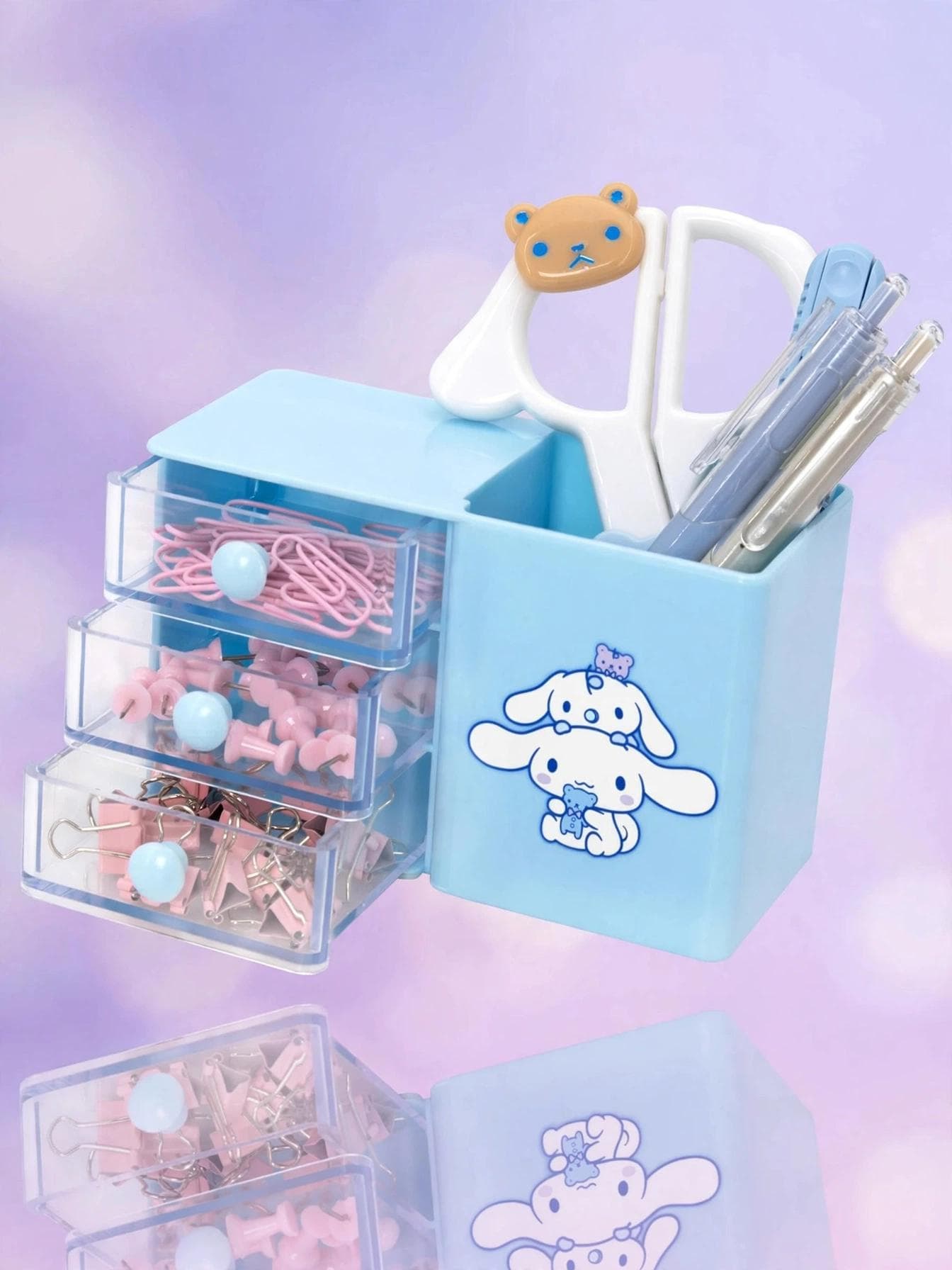 Anime Cinnamoroll Desktop Desk Organizer - Blue