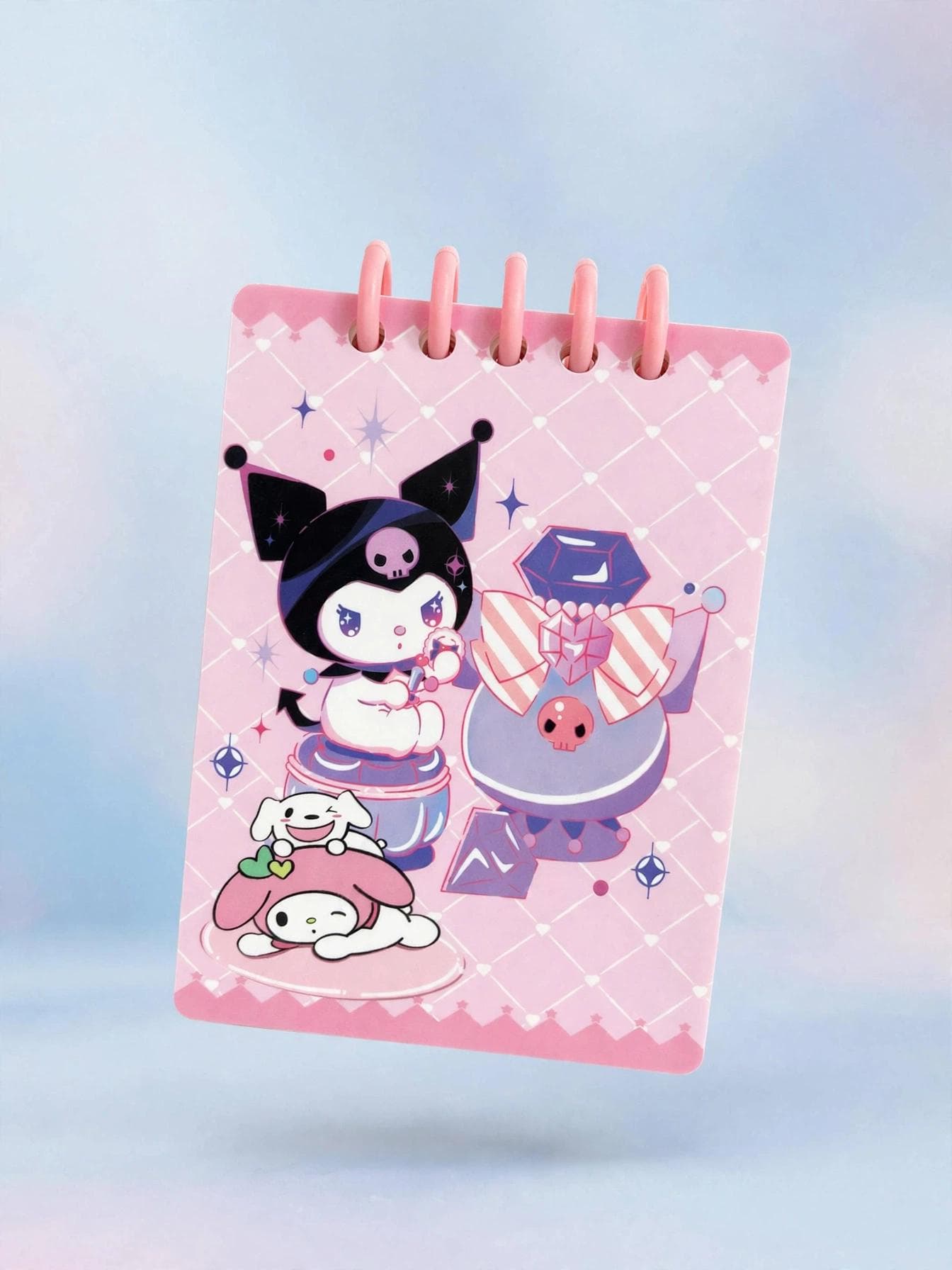 My Melody Kuromi Perfume Pocket Spiral Notepad - Pink Spiral