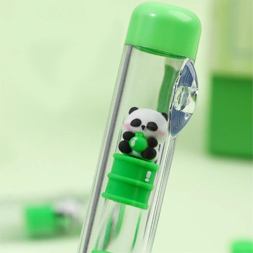 Panda Floating Bumper Ballpoint Pen - Green