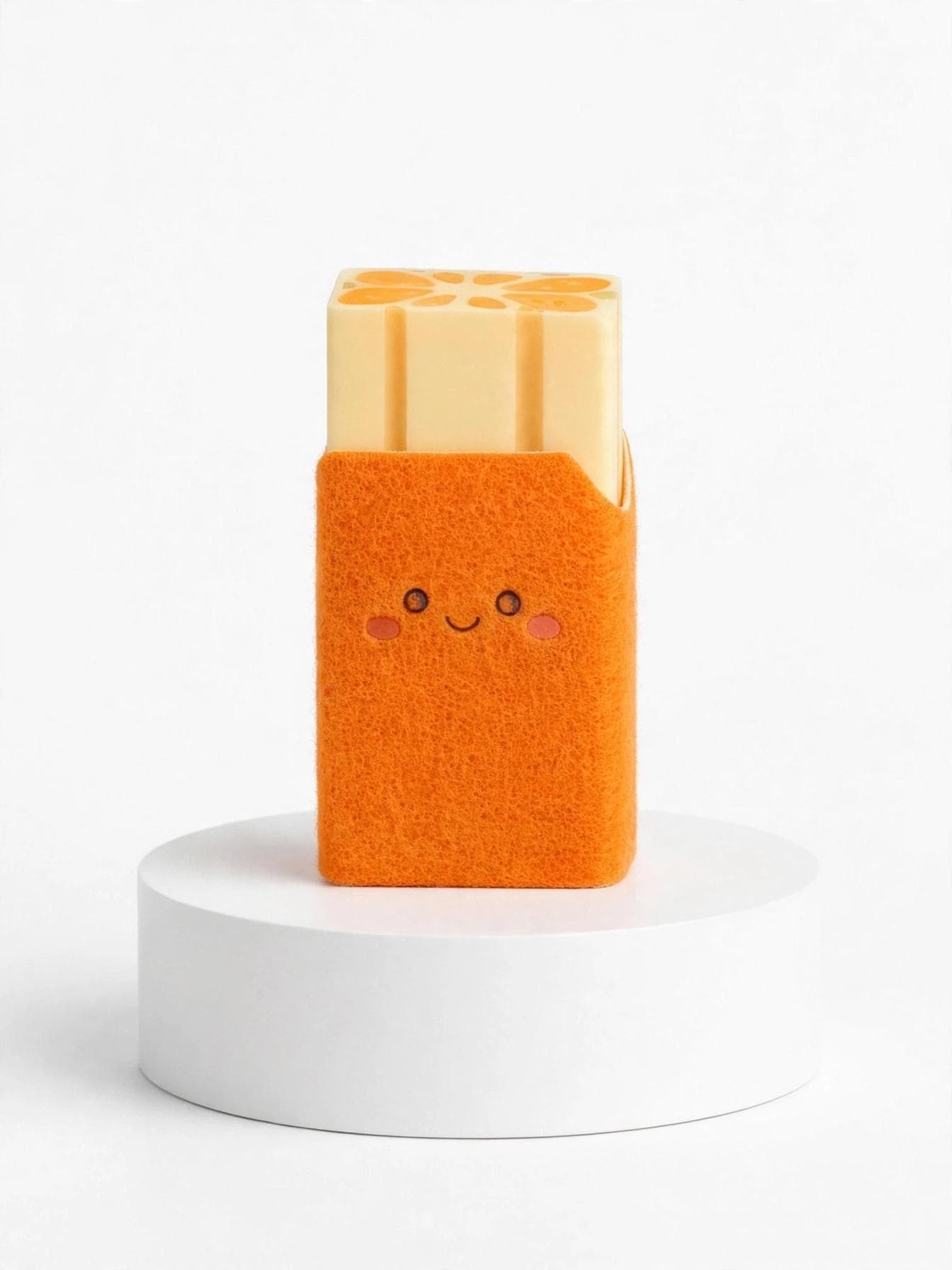 Kawaii Plush Orange Fruit Eraser
