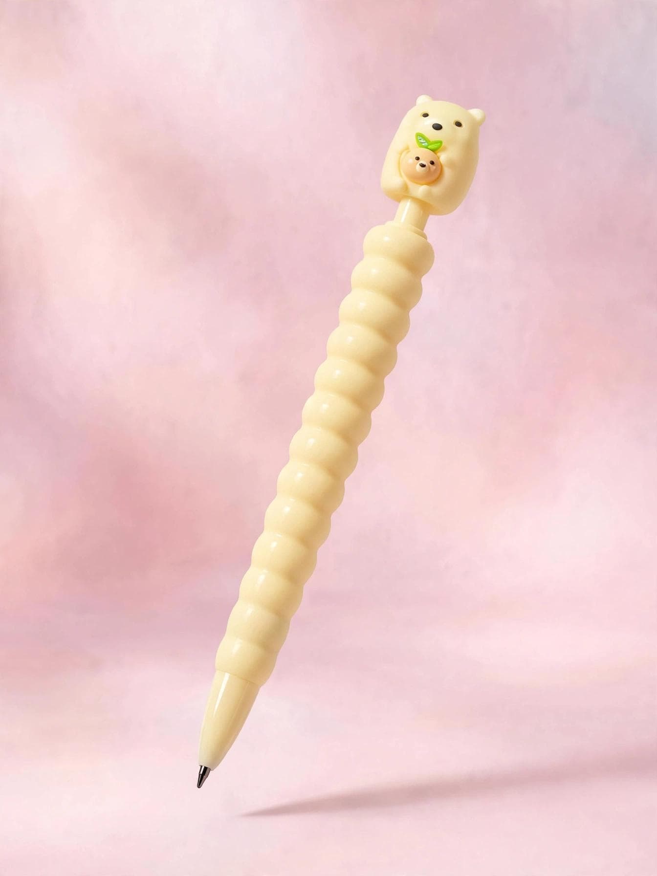 Gold Leaf Kawaii Polar Bear Soft Grip Mechanical Pencil 0.7mm - Yellow