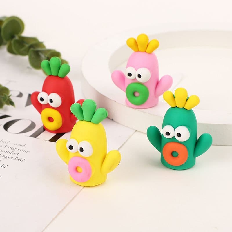 Green Silicone Carrot Cactus Sharpener