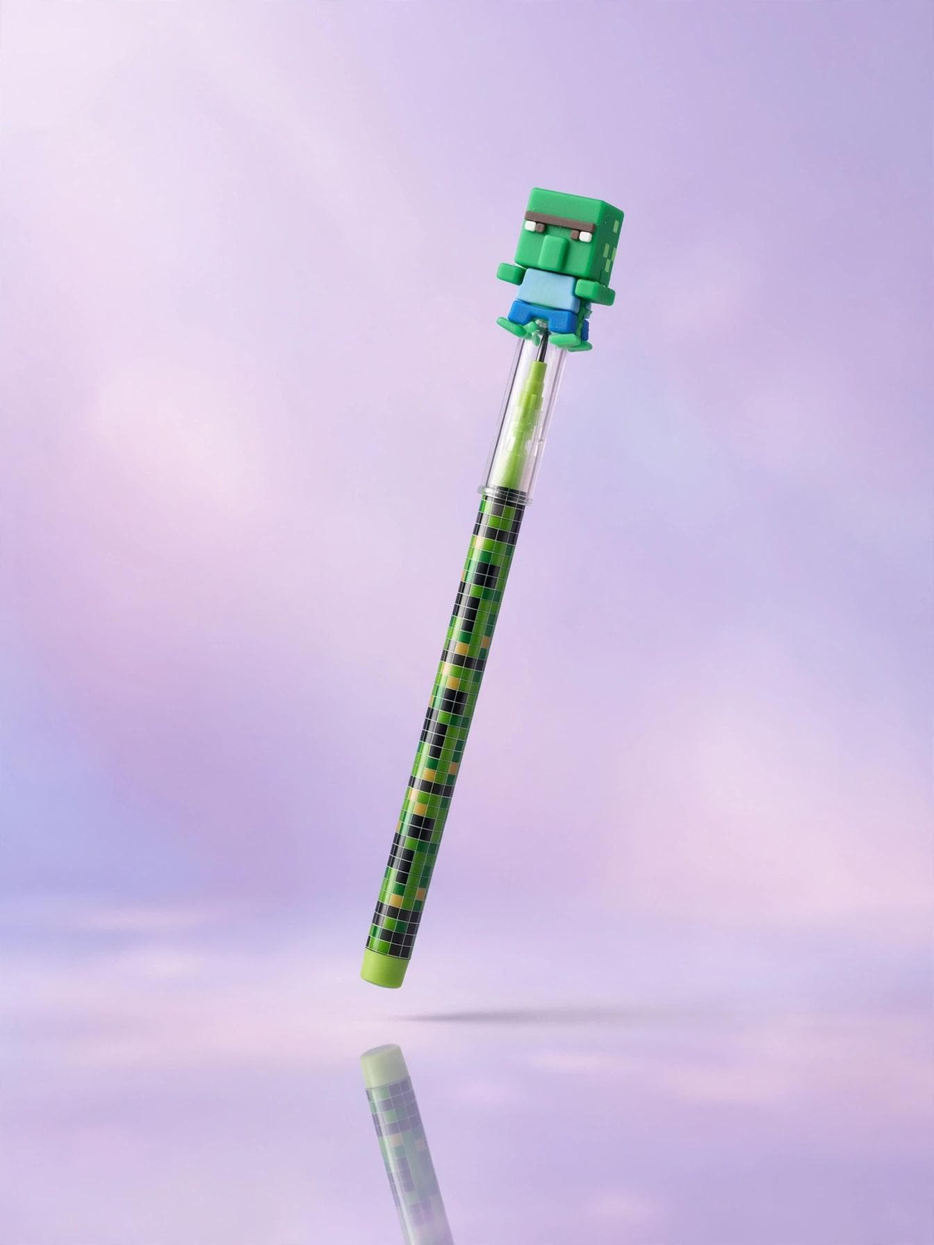 Minecraft Themed Pixel Zombie Push Pencil