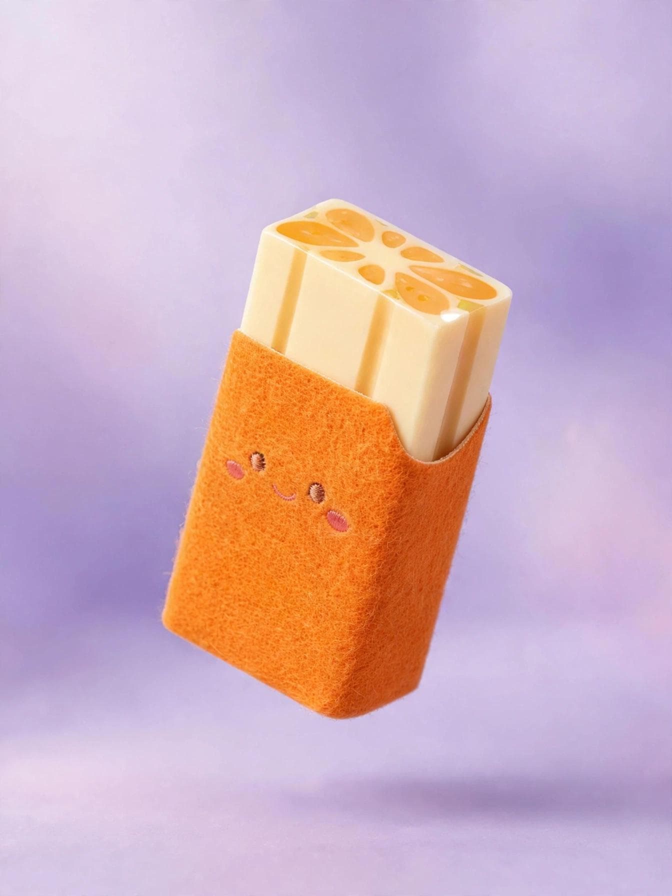 Kawaii Plush Orange Fruit Eraser