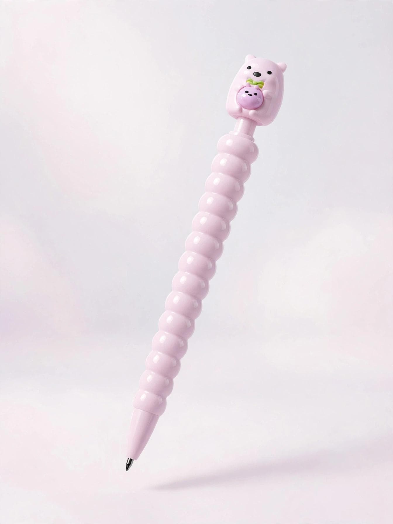 Gold Leaf Kawaii Polar Bear Soft Grip Mechanical Pencil 0.7mm - Pink