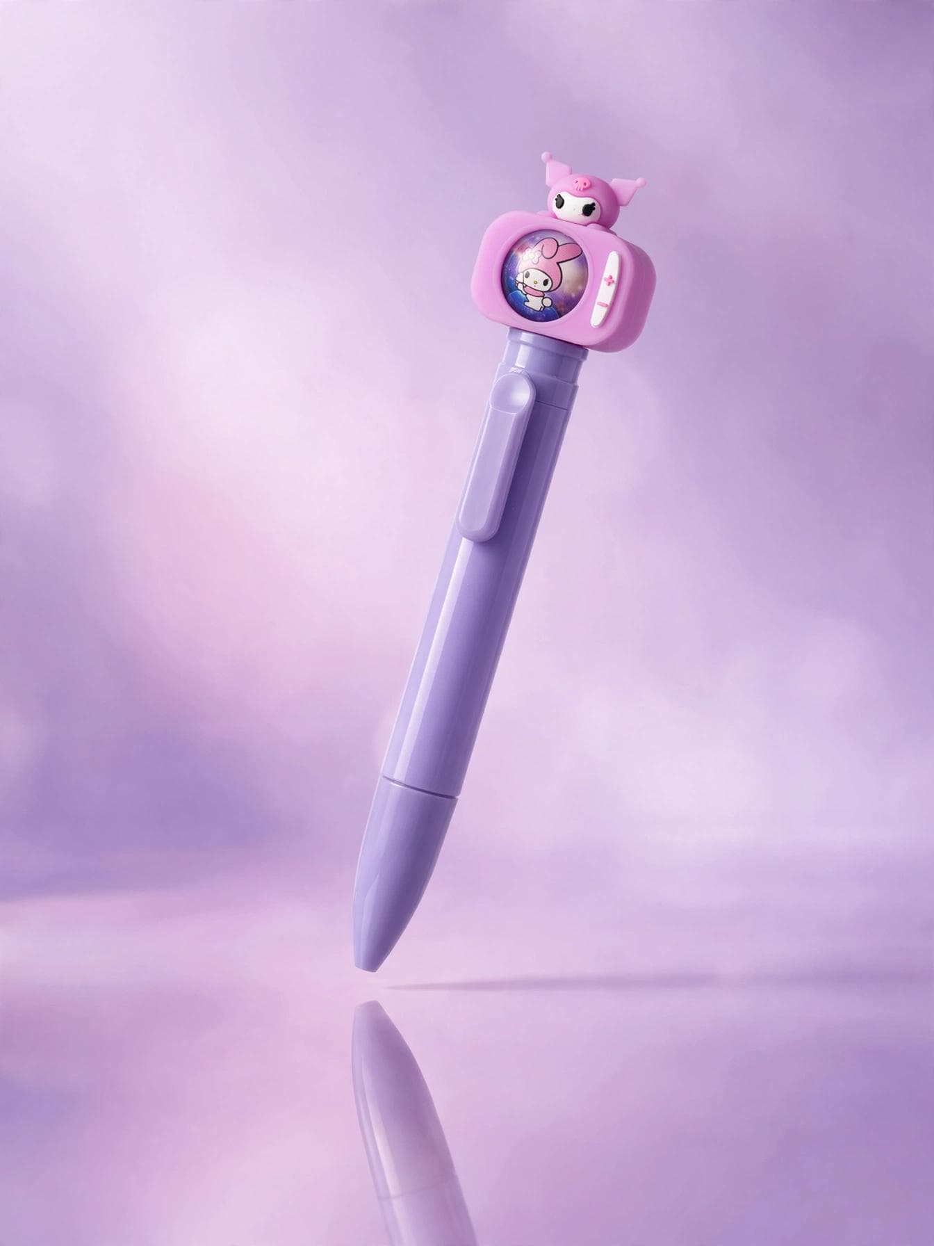 Sanrio My Melody & Kuromi Retro TV 3D Topper Retractable Pen - Purple