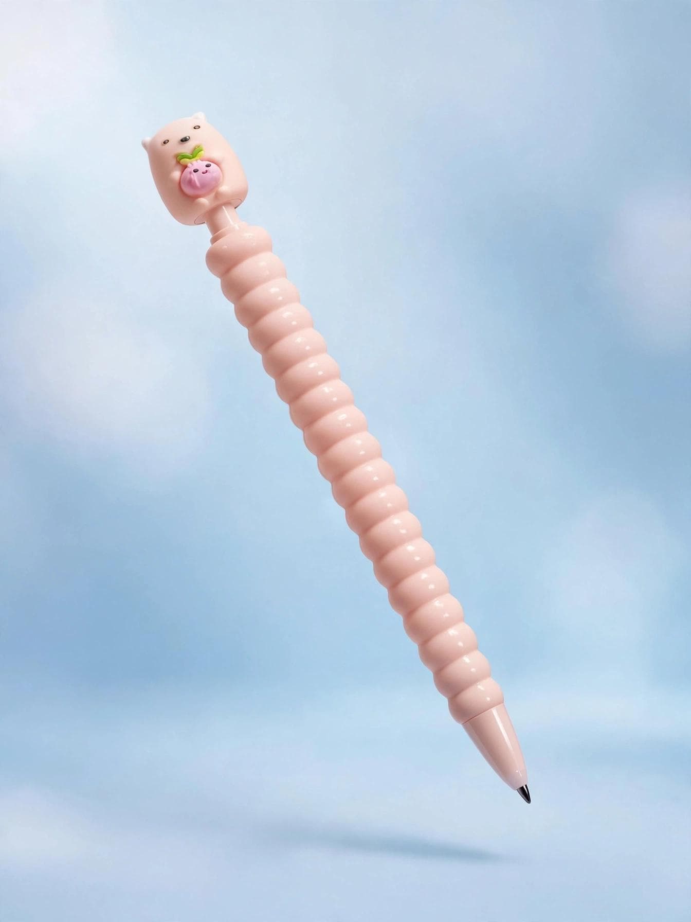 Gold Leaf Kawaii Polar Bear Soft Grip Mechanical Pencil 0.7mm - Peach