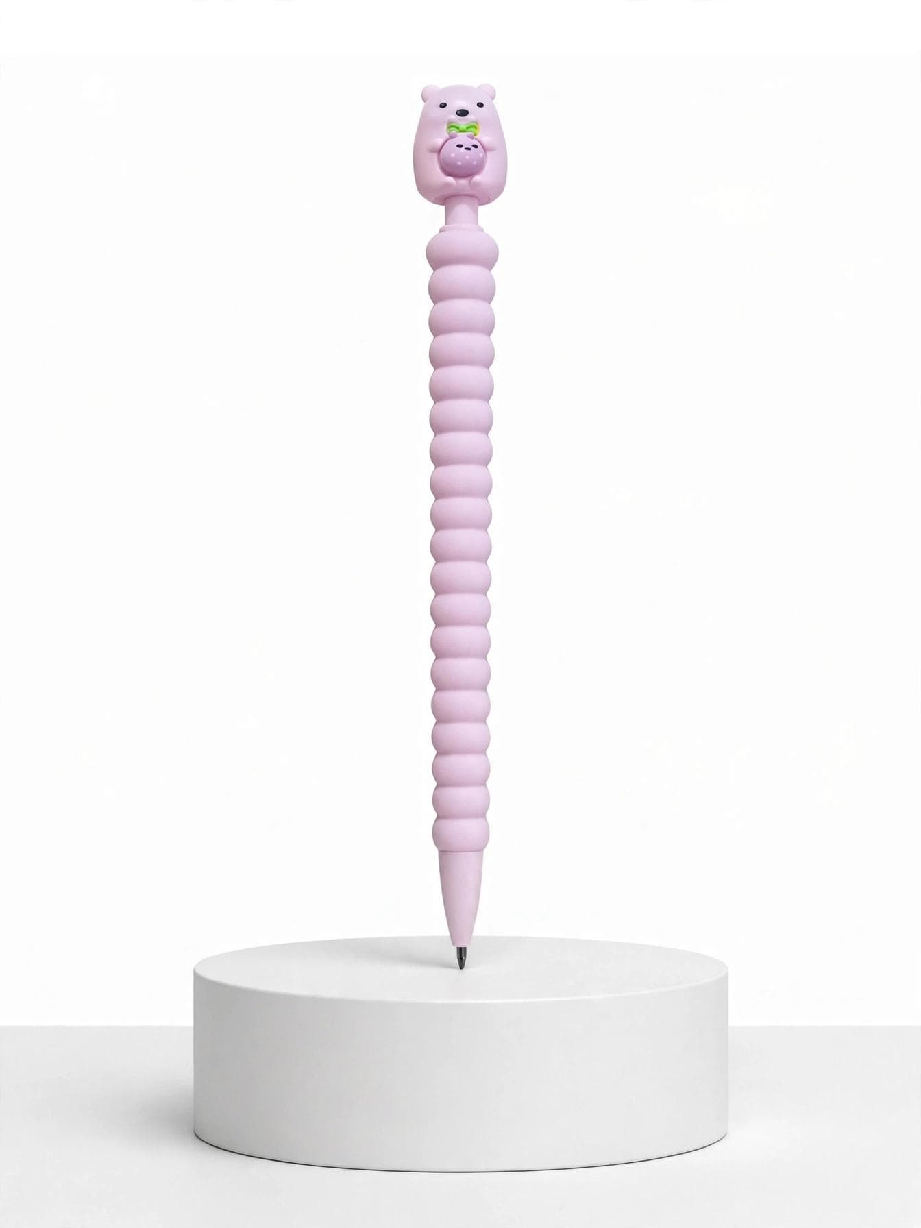 Gold Leaf Kawaii Polar Bear Soft Grip Mechanical Pencil 0.7mm - Pink