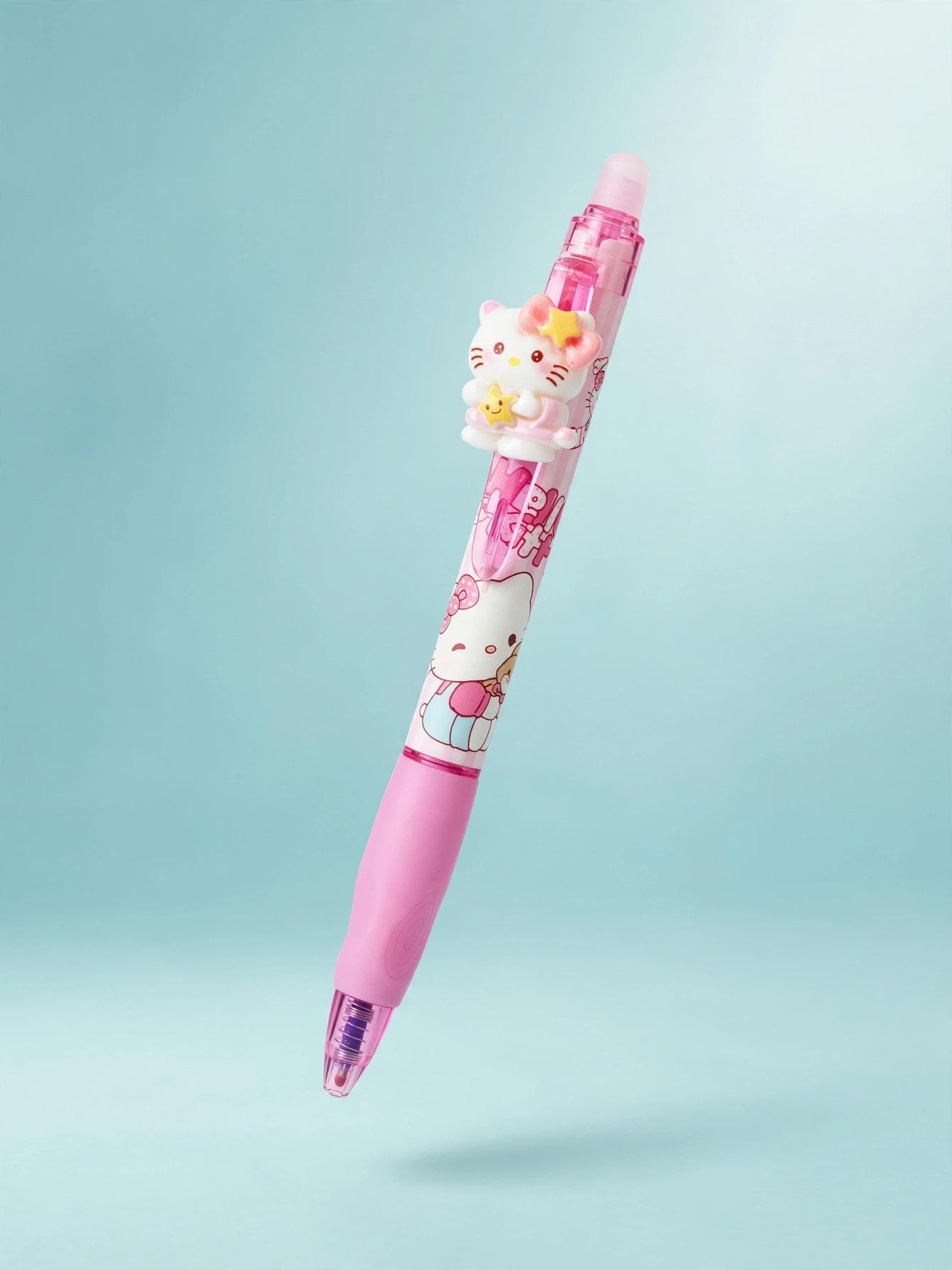 Sanrio Hello Kitty Star 3D Clip Erasable Pen - Pink