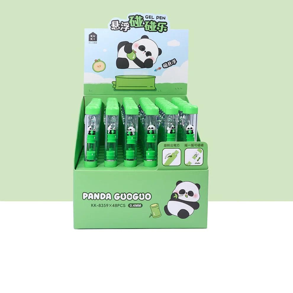 Panda Floating Bumper Ballpoint Pen - Green