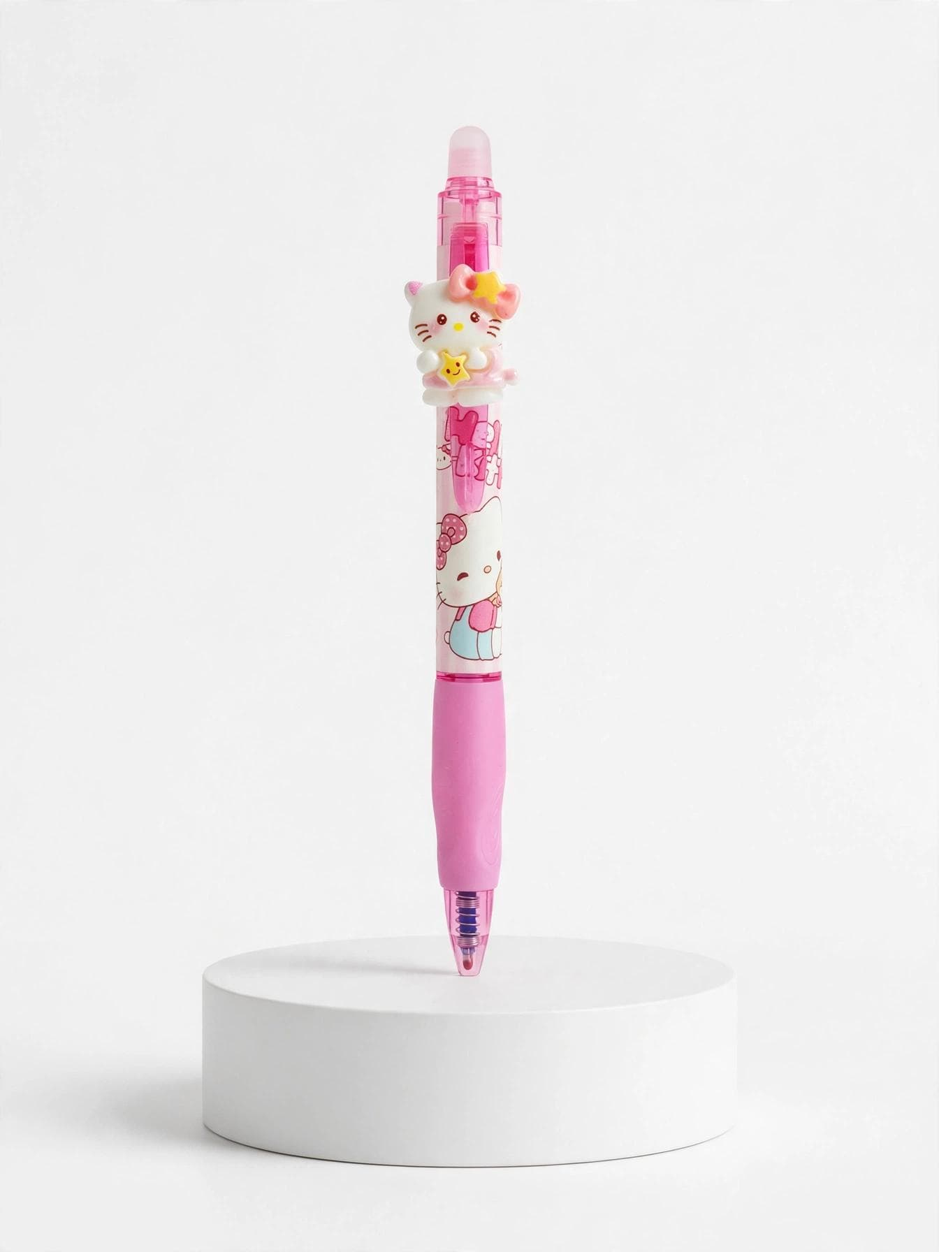 Sanrio Hello Kitty Star 3D Clip Erasable Pen - Pink