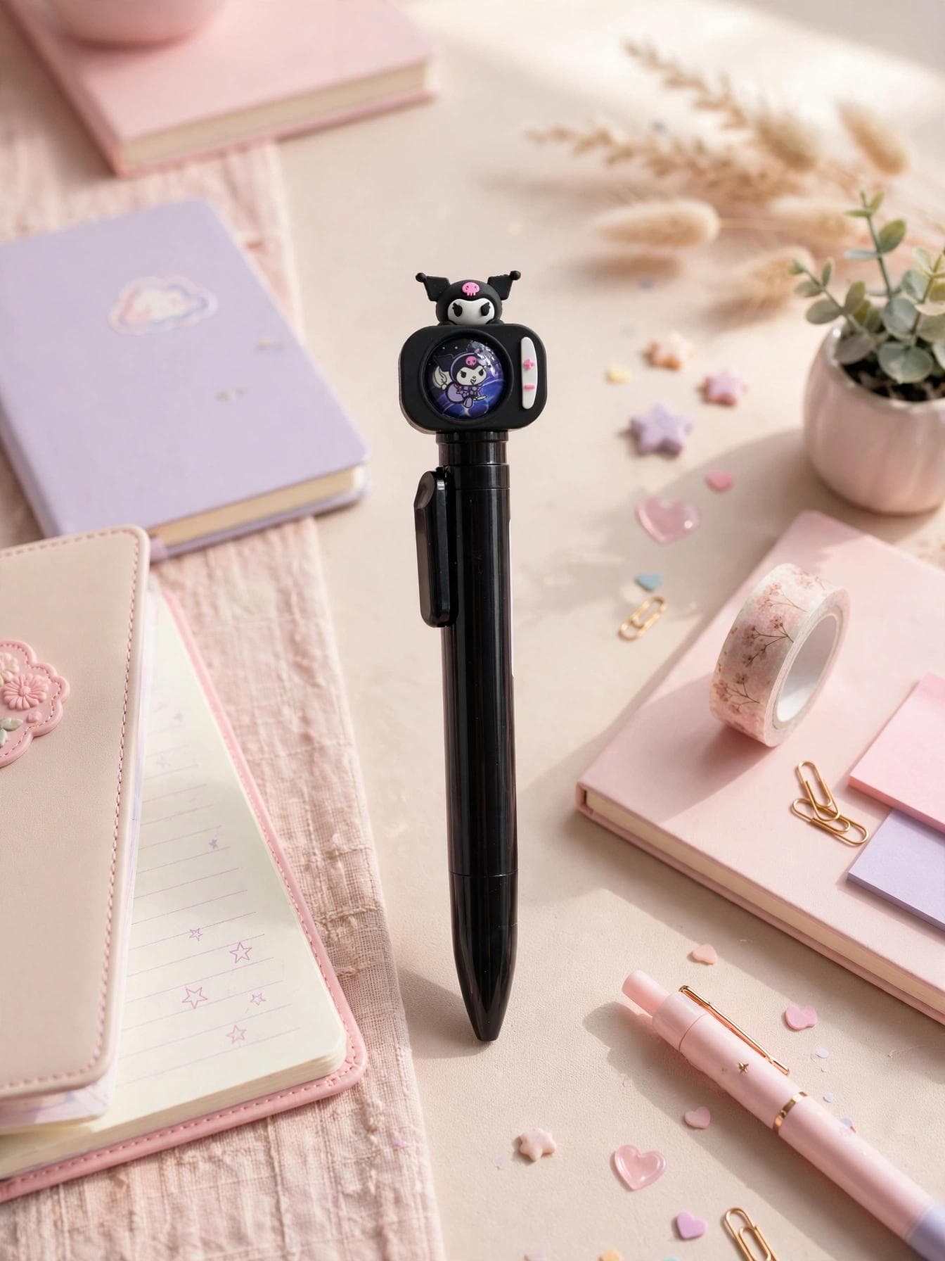 Sanrio Kuromi Retro TV 3D Topper Retractable Pen - Black