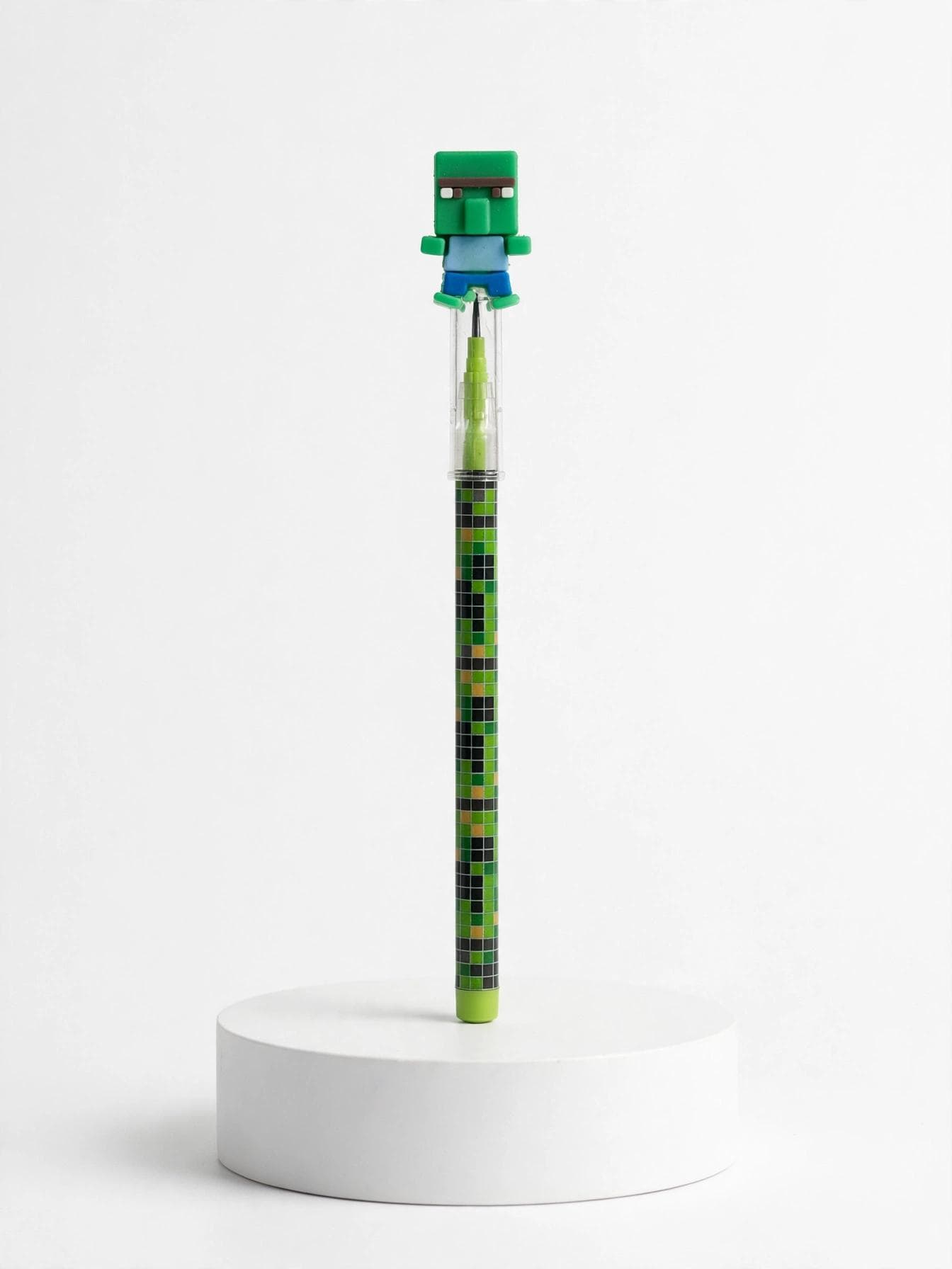 Minecraft Themed Pixel Zombie Push Pencil
