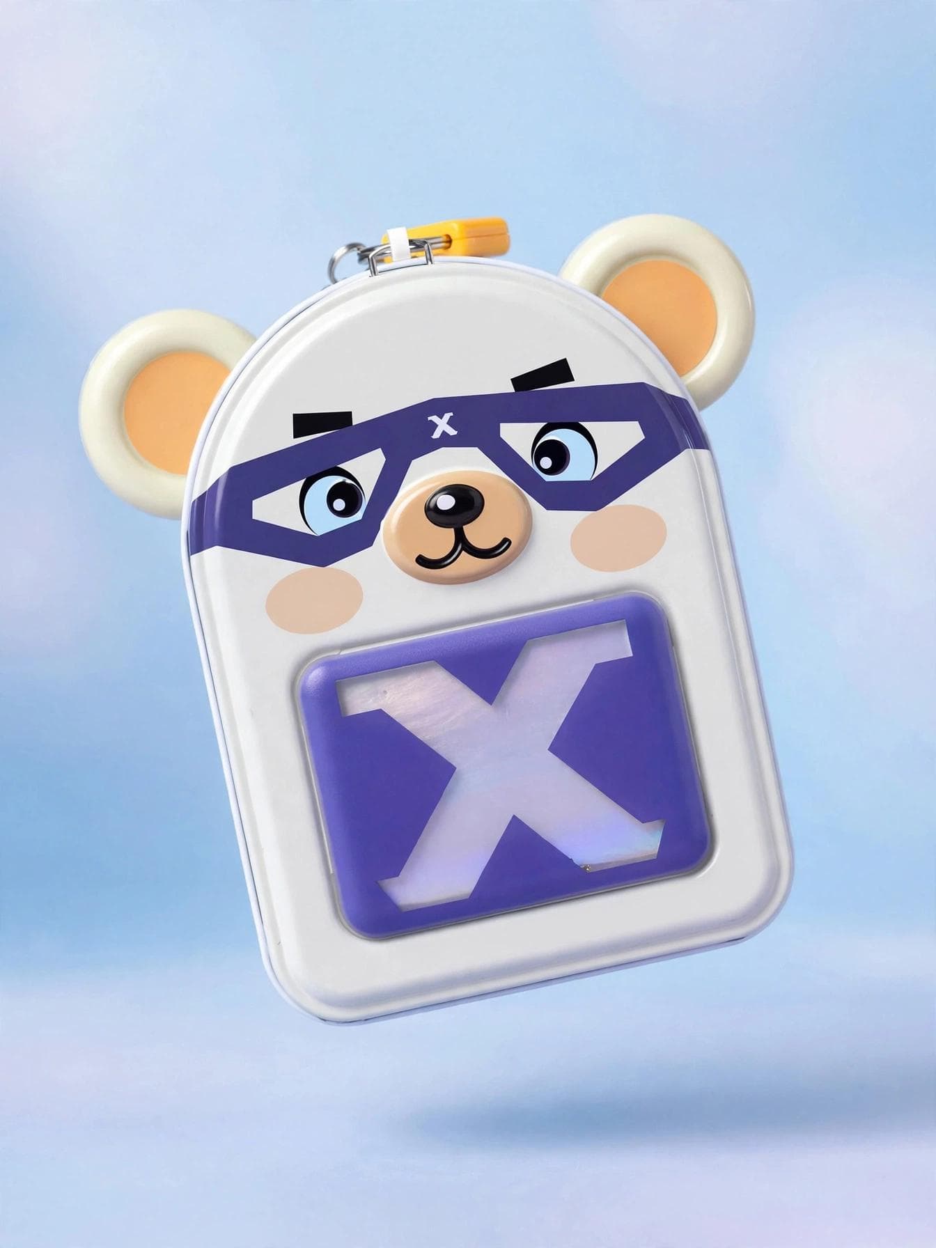 Spy X Bear Metal Piggy Bank with Lock & Key - Cream White