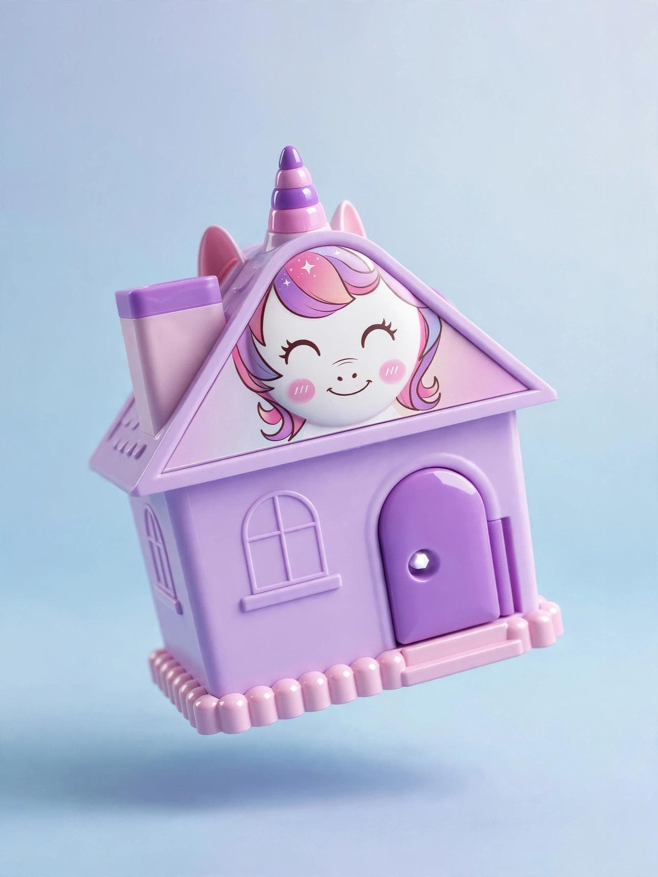 Unicorn House Piggy Bank - Lavender Purple