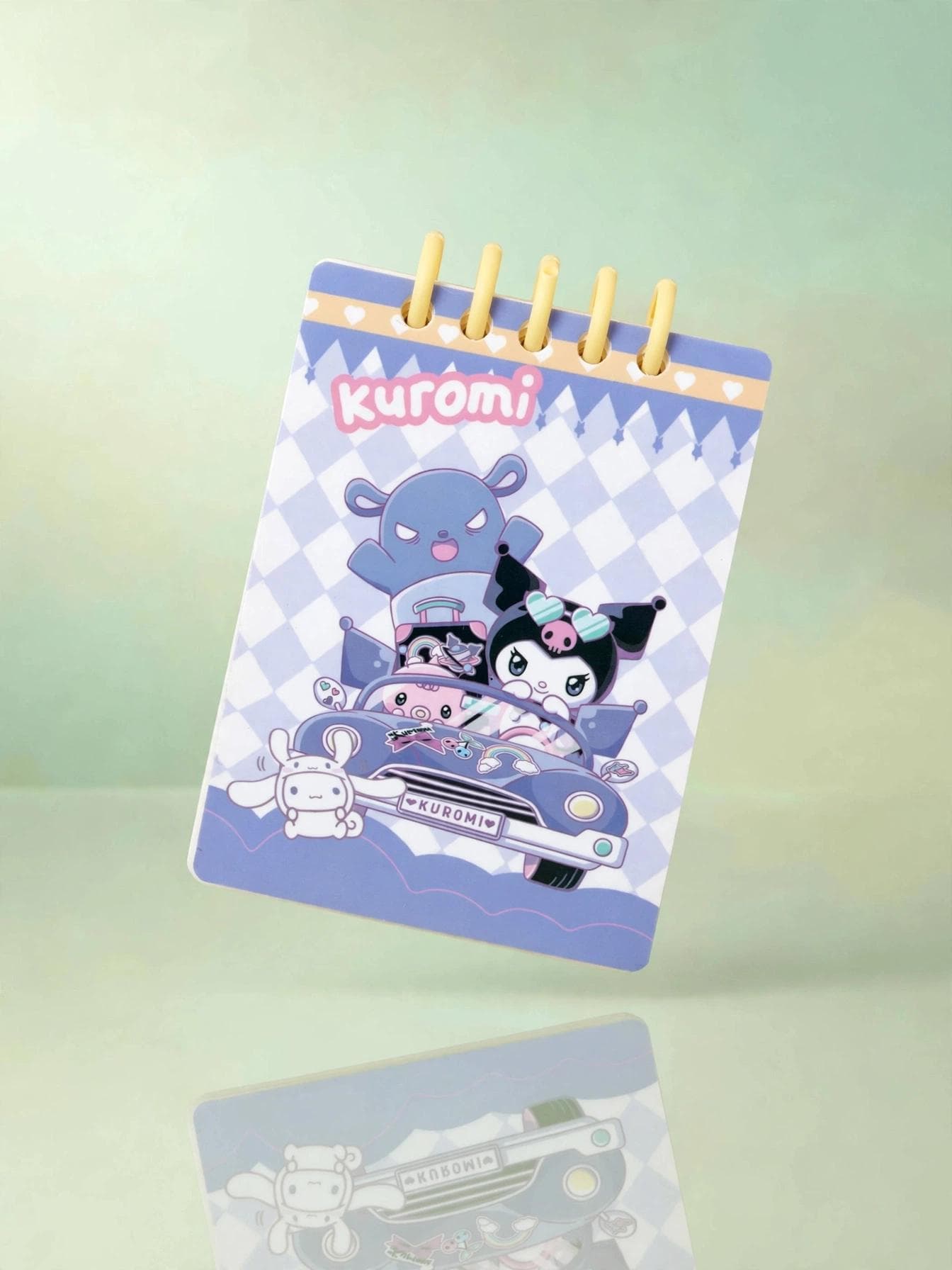 Kuromi Pocket Spiral Notepad - Yellow Spiral